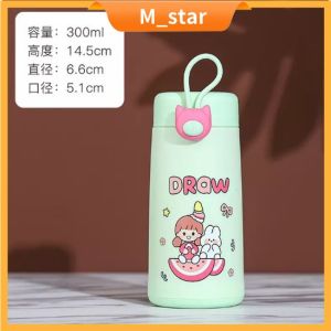 Botol Minum kaca Nice Day 300ML / Botol Kaca Thermos  / Botol Kaca Unik BPA FREE