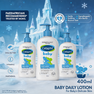 SG-Stock [3Pcs+Hairband] CETAPHIL BABY Daily Body Lotion 400ml with SheaButter & Sunflower Seed Oil