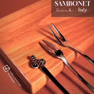 Sambonet - Italy - Combo 03 Nĩa Tráng Miệng Mẫu Snack 12cm Inox 304 Xịn
