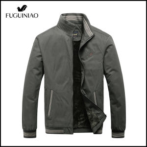FUGUINIAO Mens Windbreaker Baseball Pilot Bomber Jacket Pure Cotton Jackets