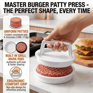 Hamburger Patty Press Round Burger Mould Meat Pie Maker Grill Press Cooking DIY Kitchen Meat Tool