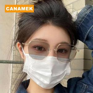 【CANAMEK】 New Photochromic Glasses Anti Blue Glasses Men Women Color Changing Eyeglasses Anti UV Sunglasses Square Clear Frame Eyewear