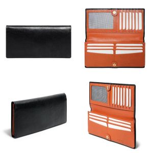 Folio : Tuff slim long wallet (Two-Tone) กระเป๋าสตางค์ผู้ชายใบยาว หนังแท้ มี RFID-รหัส17069