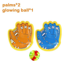 Childrens Outdoor Interactive Palm Suction Ball Toy 2 Paddles 1 Flashing Ball Safe for Children Aged 3 to 12 years