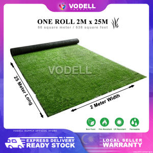 【2M X 25M】VODELL 15MM Artificial Grass Carpet Fake Grass High Quality UV Resistant Outdoor & Indoor Artificial Plant Home Deco Plant Flower Leaf Rumput Karpet Tiruan Outdoor Palsu Hidup Kucing Aquarium 1 Gulung Murah 假草皮室外假草坪户外假草地垫人造