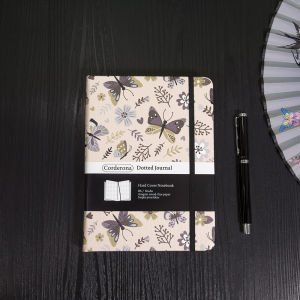 B6 Butterfly Dotted Journal Hard Cover Bujo Elastic Band 160gsm Ultra Thick Dot Grid Notebook