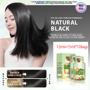30ml*10PCS/BOX Bubble Hair Dye Shampoo Natural Plant Scalp Hair Color Covering White Hair Easy-to-wash Easy To Color Plant Extract Bubble Essence Hair Color Cream