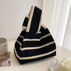 SAVE Knit Handbag Woman Casual Knitted Bag Tote Bag Minimalist Women Bag Mini Wrist Bag Beg Wanita Hadiah Gifts L39
