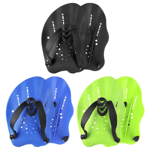 2pcs Swimmer Silicones Hand Paddles Webbed Swim Gloves Manacle Flippers for Underwater Maneuverability