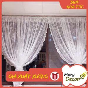 Rèm cửa vải ren rèm cửa voan hoa xinh xắn sang trọng trang trí không gian đậm chất vintage chất lượng cao - Sỉ inbox