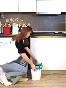 75Pcs/5 roll garbage bags Household thickened kitchen drawstring trash can colorful plastic bags PAZU