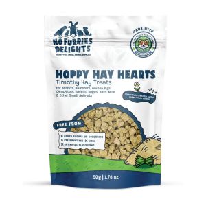 Hoppy Hay Hearts | No Furries Delights | Hay Based Treats For Small Animals & Birds
