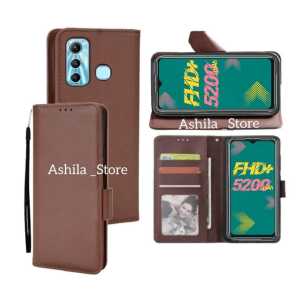 Infinix Hot 11 2021 Case / Casing Dompet Flip Cover Leather Premium Sarung Buku HP Bisa Standing