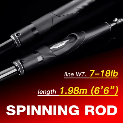 Seasir Overcast M/MH Spining&Casting Fishing Rod Carbon Fiber Ceramic Guide Ring High Sensitivity Lure Weight 5-40g 1.98M-2.59M One-Piece Grip Distance Throwing Rod