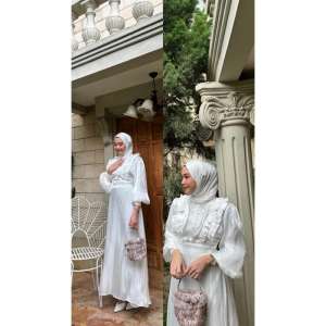 Humaira Dress Shimmer Mix Tile Squin Gamis Wanita Terbaru 2024 Viral Dress Kondangan Wanita Elegan