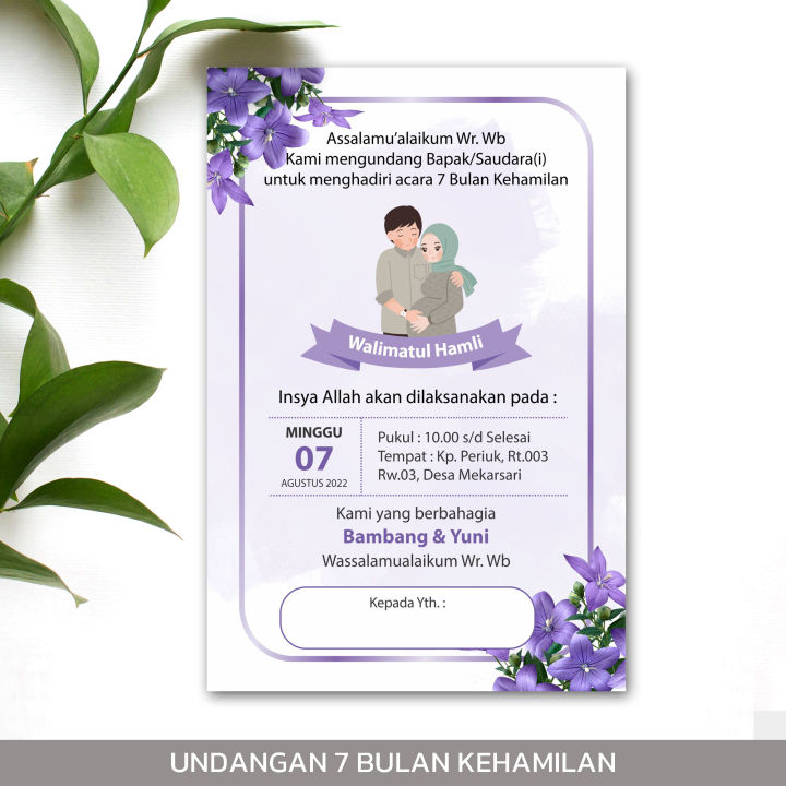 ISI 50 UNDANGAN 7 BULAN KEHAMILAN │ WALIMATUL HAMLI │ WALIMATUL HAMIL ...