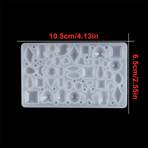 1Pcs Mirror Jewelry Crystal Epoxy Resin Mold Love Geometry Moon Variety Gemstone Pendant Mold for DIY Resin Pendants Crafts