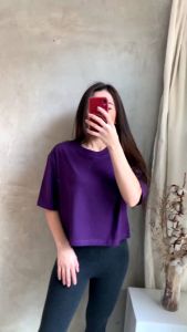 kaos crop wanita -BASIC CROP TOP