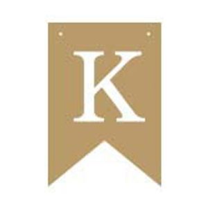 SG Stock Specool® DIY Kraft Paper Pennant Banner 0-9 Number 26 Letters Custom Bunting Banner for Birthday Holiday Party Decor