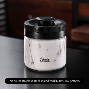 Bincoo niêm phong chân không cà phê đậu Canister cà phê lưu trữ Jar nhà thép không gỉ thực phẩm cấp chai 400ml/600ml/1200ml
