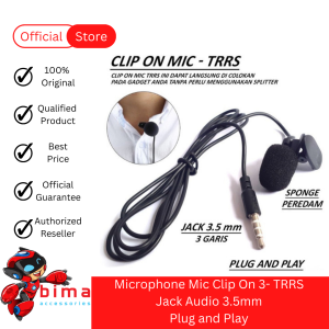 Microphone Mic Clip On 3 Garis Lavalier TikTok 3.5 AUX