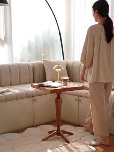 xpkQ Living Room Solid Wood Tea Table Nordic Luxury Vintage Side Table Square Design Movable Coffee Tables Nordic WalnutDesks 5T9N4