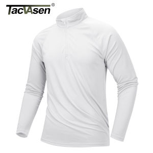 TACVASEN UPF 50+ T-shirts Mens 1/4 Zip UV Protection Long Sleeve T shirts Fishing Hiking Performance Tee Shirts Pullover Tops2026