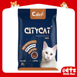 Cát Vệ Sinh Đất Sét Dành Cho Mèo Citycat 8L 4kg Khử Mùi Tốt Siêu Vón và Ít Bụi