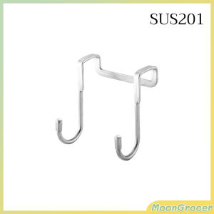 M.Grocer. Home Creative Seamless Stainless Steel Double S Hooks Cabinet Door Back Type Hanger
