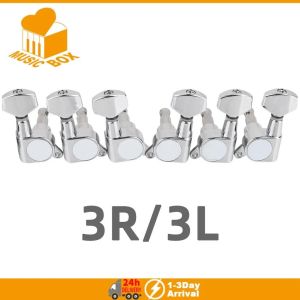 Guitar Tuning Pegs Tuners Machine Heads for Acoustic Guitar Chrome 3R 3L Guitar Machine