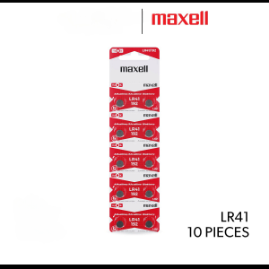 Maxell LR41 / AG3 Micro Alkaline Battery Set of 10