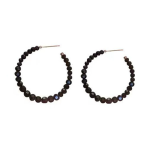 Delicate Ear Women Bohemia Earrings Black Ear Studs Fashion Pendant Earrings Beads Earrings for Daily Party