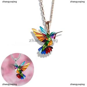 [COD] zhangyuqing Fashion Hummingbird Necklace Jewelry For Women Exquisite Anniversary Gifts For Loved Ones Necklace Alloy Colorful