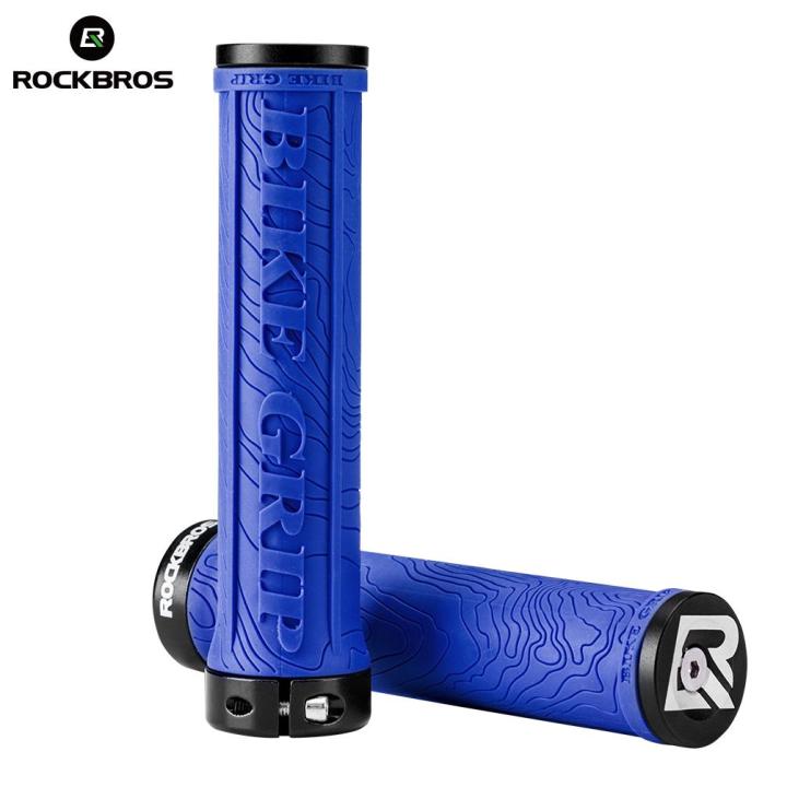 ROCKBROS Bicycle Grips TPR Rubber Bike Handlebar Bilateral Locking