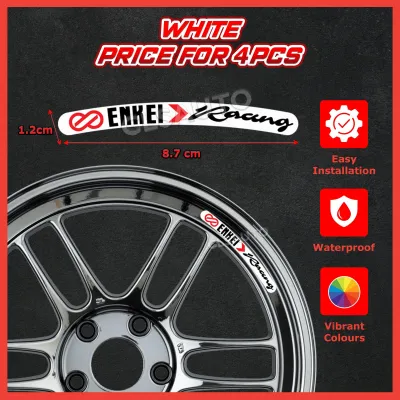 Enkei Racing Rim Sticker [4pcs] – Car Motorcycle Wheel Decal | Pelekat Rim Enkei Racing (4 Keping)