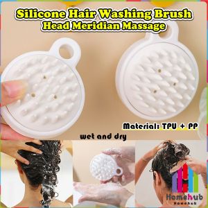Homehub Silicone Hair Washing Brush Head Meridian Massage Artifact Mini Hair Cleaning Comb