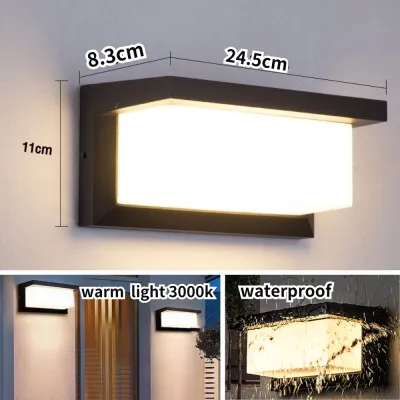 【Puchong shipment】CANMEIJIA Outdoor Waterproof LED Wall Light Waterproof Wall Light Effect Lamp Waterproof LED Wall Light Stair Light Sleeping Light