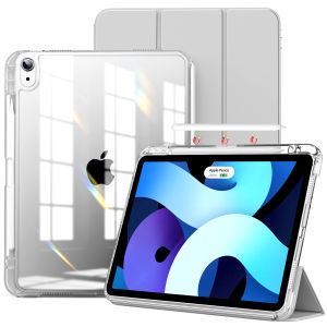 KENKE iPad case Detachable Acrylic HD Clear Clear Case for iPad 2022 Air 4 air 5 iPad mini 6 ipad Pro 11 ipad 10 ipad gen 7 8 9 case with pencil slot RightSmart protective case full package efficient heat dissipation
