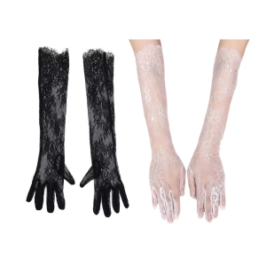 2 gói tinh vi ren Găng tay dạ tiệc trang phục dự tiệc găng tay Găng tay thời trang cho các lứa tuổi khác nhau