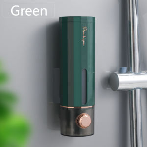 SG【READY STOCK】450ml Manual Soap Dispenser Soap Dispenser Shower Dispenser Wall Mounted Shampoo Shower Gel Box Shampoo Dispenser Body Wash Dispenser Clear with Glue for Bathroom Restroom Hotel Home Hand Soap Press Hand Soap Dispenser