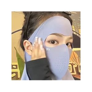 Khẩu trang vải UV chống nắng cải tiến che kín cổ vải lụa mềm quai điều chỉnh Kháng khuẩn 7A