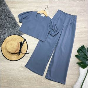 CC 18947 set 2 ชิ้น ชุดทำงาน ใส่ทำงาน ใส่เที่ยว (ฟรีไซส์ M อก 32-36 เอว26-30 สพ36-40)