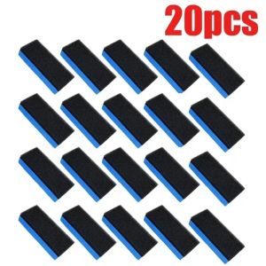 20ชิ้นอุปกรณ์ซ่อมบำรุงแปรงฟองน้ำเด็กอ่อนแว็กซ์เคลือบเซรามิกสำหรับแปรงฟองน้ำรถยนต์แผ่นใช้งานนาโนแก้วสำหรับตัวถังรถยนต์