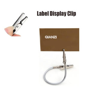 8PCS 28CM Label Display Clip Flexible Bendable Card Photos Fixed Clamp For Home Supermarket