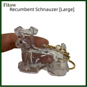 Fitow Dog Shape Pet Hair Storage Box Transparent DIY Handmade Pet Hair Keychain Backpack Decor Accessories Souvenir Collection Gift