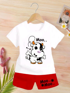 SETELAN ANAK LAKI LAKI/SET ANAK MOTIF MOO & BERUANG PANDA