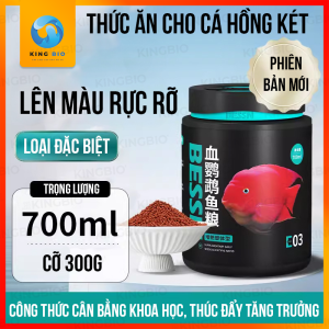 [King Bio] Cám Bessn Blood Parrot thức ăn hỗ trợ lên màu giàu đạm và Vitamin cho cá hồng két