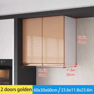 Solid wood kitchen wall cabinet multifunctional balcony wall cabinet restaurant waterproof bathroom storage cabinet