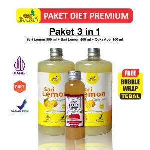 Paket Bundling Sehat - Sari Lemon 1Liter dan cuka apel 100ml - By Suur Lemoen  jakarta
