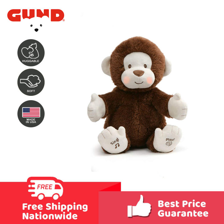 Gund Original - Animated Clappy Monkey Singing and clapping plush Stuffed Animal 12 inches
